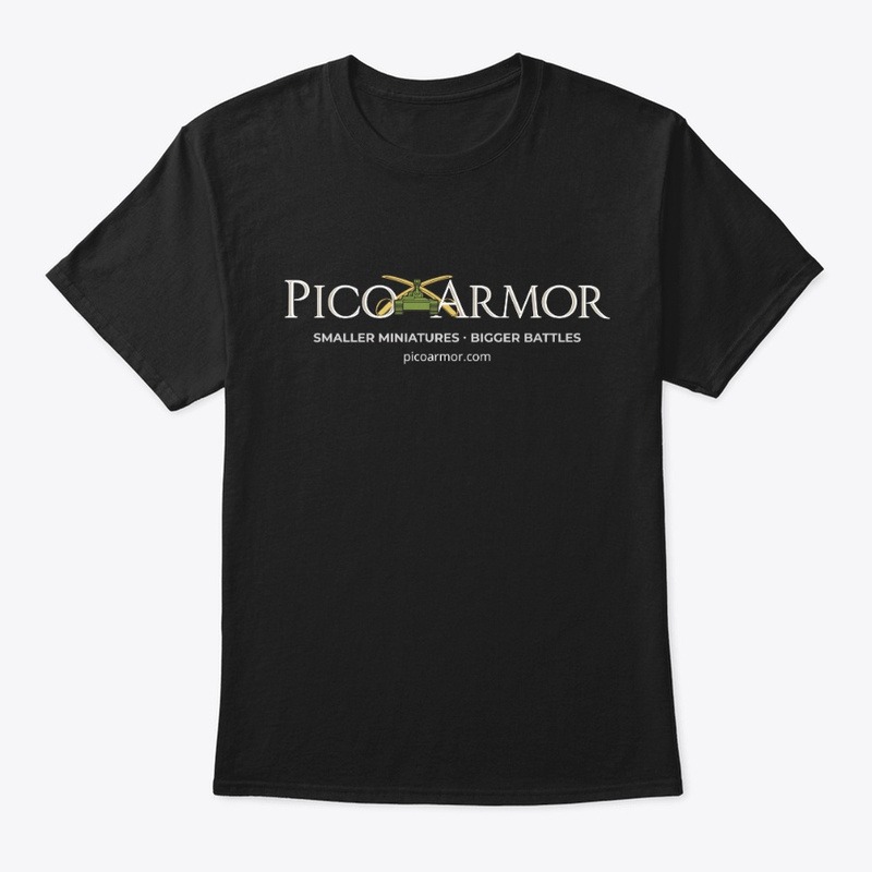 1/600 and 3mm Scale Miniature Wargaming pico armor black t-shirt
